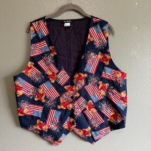 Vintage 111 MAIN Teddy Bear Vest- Size Large